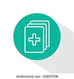 medical clipboard checklist form line art icon