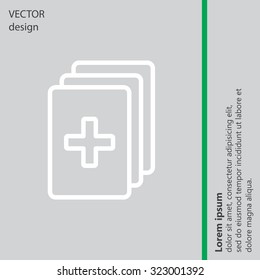medical clipboard checklist form line art icon
