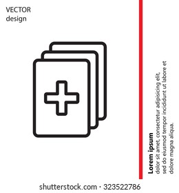 medical clipboard checklist form line art icon
