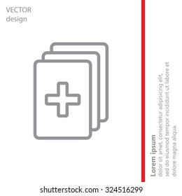 medical clipboard checklist form line art icon
