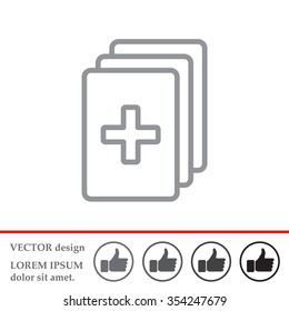 medical clipboard checklist form line art icon