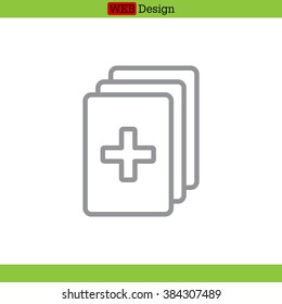 medical clipboard checklist form line art icon