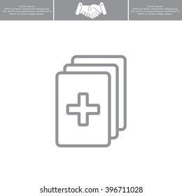 medical clipboard checklist form line art icon