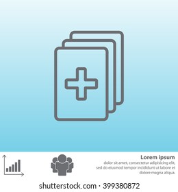 medical clipboard checklist form line art icon