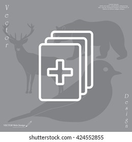 medical clipboard checklist form line art icon