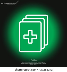 medical clipboard checklist form line art icon