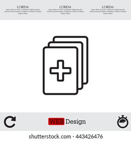 medical clipboard checklist form line art icon