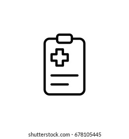 Medical Clipboard Checklist Icon On White Background