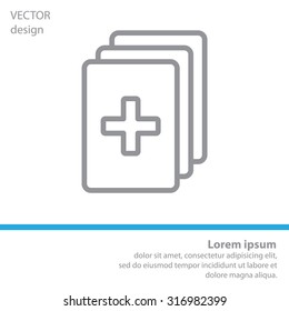medical clipboard checklist line art icon