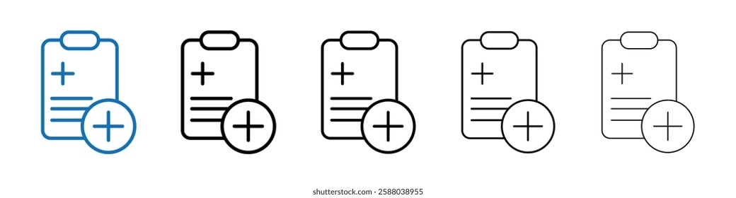 medical clipboard form icon Outline vector logo for web ui