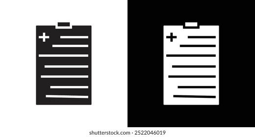 medical clipboard form icon simple vector symbol