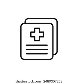 medical clipboard form logo sign vector outline