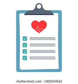 Medical Clipboard icon. Check List Clipboard. Diagnostic Report. medical concept Blank papeR