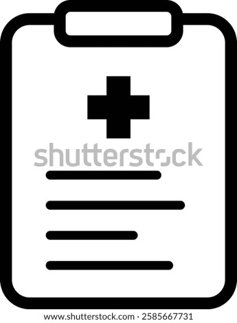 Medical Clipboard Icon Vector Illustration