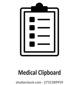 Icono de Vector de Portapapeles médico que puede modificarse o editarse fácilmente

