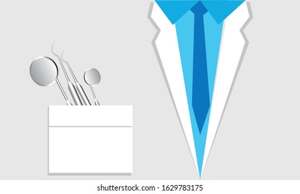 medical clothes and medical instruments, background for medical banner