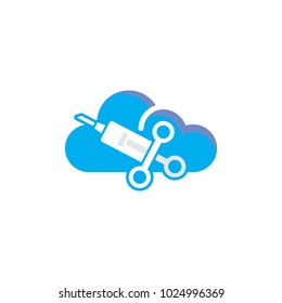 Medical Cloud Logo Icon Design