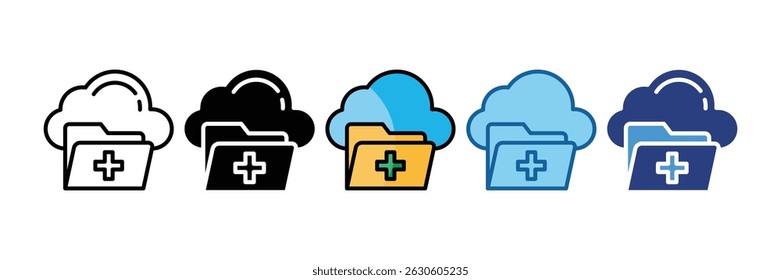 Medical Cloud Storage Icon Element For Design