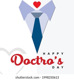 Medical coat with doctor typography vector. happy Doctor's day poster. happy fathers day.