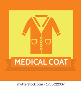 medical coat label is a piece of paper,plastic film,cloth,metal or other material affixed to a container or product. 
