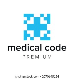 Medical Code Logo Icon Vector Template Stock Vector (Royalty Free ...