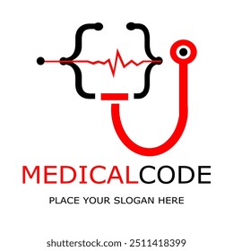 MEDICAL CODE PLACE YOUR SLOGAN HERE VEKTOR