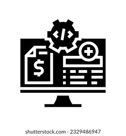 medical coding billing glyph icon vector. medical coding billing sign. isolated symbol illustration