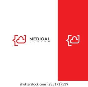 Logo für die medizinische Codierung Design Vorlage Vektorsymbol