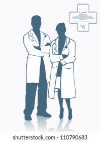 Medical colleagues - vector illustration