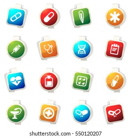 Medical color icon for web sites and user interfaces