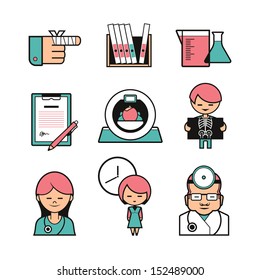 Medical color icons