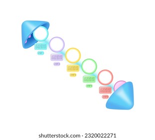 Medical colourful infographic chart design template. Creative info. Abstract vector infochart with blank copy spaces. Instructional graphics with 5 step sequence. Visual data presentation