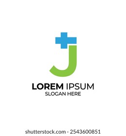 Logotipo de la compañía médica con la letra J 