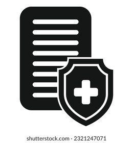 Icono de compensación médica simple vector. Dinero comercial. Fondo de apoyo