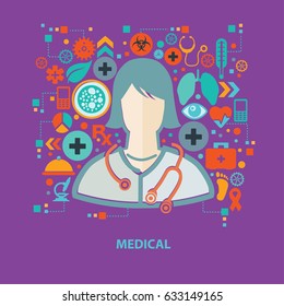 Medical concept design,clean vector