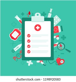 Medical concept.  Flat vector illustration. Healthcare.