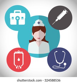 Medical concept with health care icons design, vector illustration 10 eps graphic.