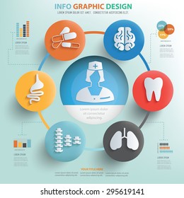 Medical concept and healthy info graphic design, Business concept design.
