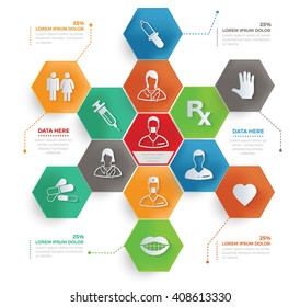 Medical concept info graphic design,vector