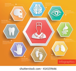Medical concept info graphic design,vector