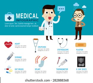 medical Concept.
infographic elements.
modern flat icon.
vector illustration.
