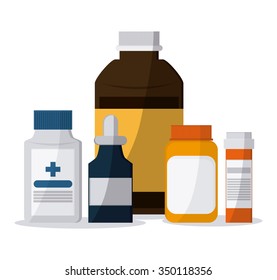 Medical concept with medicine design, vector illustration 10 eps graphic.