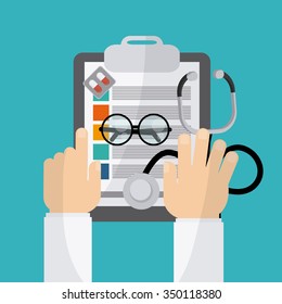 Medical concept with medicine design, vector illustration 10 eps graphic.