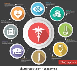 Medical concept,abstract,Blue version,vector