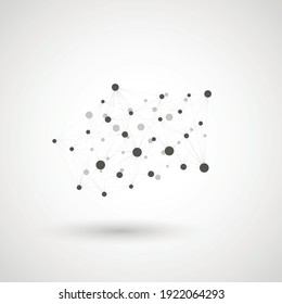Medical connection molecule science. Abstract vector biology molecular atom element