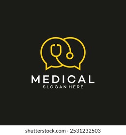 Medical consult logo vector template illustration