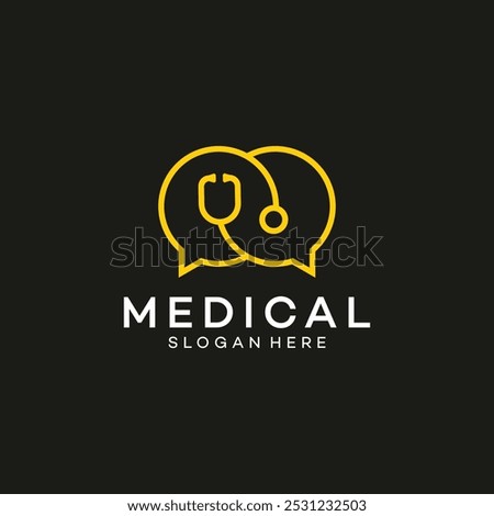 Medical consult logo vector template illustration