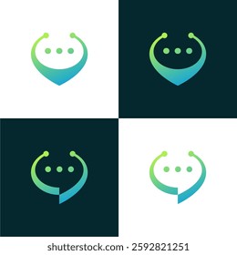 Medical Consult Variations Set Logo Icon Editable Vector Template