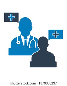 Medical consultant icon. Flat style vector EPS.