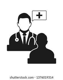 Medical consultant icon. Flat style vector EPS.